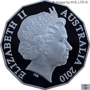 50 Cents - Elizabeth II 4th Portrait - Australia Day - Silver Proof obverse image