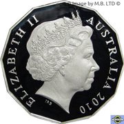 50 Cents - Elizabeth II 4th Portrait - Royal Engagement - Silver Proof obverse image