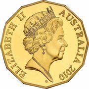 50 Cents - Elizabeth II 5th Portrait - Gottwald Proof Gold obverse image