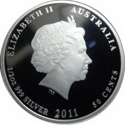 50 Cents - Elizabeth II 4th Portrait - Bush Babies - Bilby obverse image