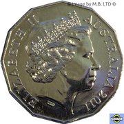 50 Cents - Elizabeth II 4th Portrait - William and Kate Royal Wedding obverse image