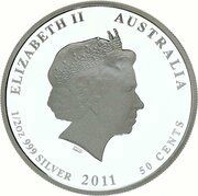 50 Cents - Elizabeth II 4th Portrait - Starfish obverse image