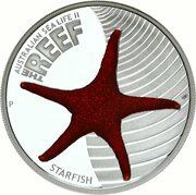 50 Cents - Elizabeth II 4th Portrait - Starfish, Australia, 2011 reverse image