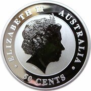 50 Cents - Elizabeth II 4th Portrait - Koala - Silver Bullion Coinage obverse image