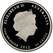 50 Cents - Elizabeth II 4th Portrait - Octopus obverse image