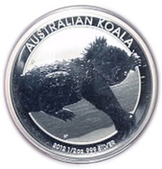 50 Cents - Elizabeth II 4th Portrait - Koala - Silver Bullion Coin reverse image