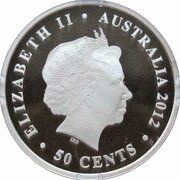 50 Cents - Elizabeth II 4th Portrait - FIFA World Cup 2014 obverse image