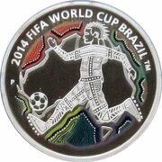 50 Cents - Elizabeth II 4th Portrait - FIFA World Cup 2014, Australia, 2012 reverse image
