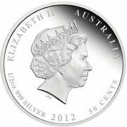 50 Cents - Elizabeth II 4th Portrait - Bush Babies - Kookaburra obverse image