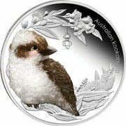 50 Cents - Elizabeth II 4th Portrait - Bush Babies - Kookaburra reverse image