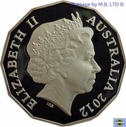 50 Cents - Elizabeth II 4th Portrait - Queens Diamond Jubilee - Silver Proof obverse image