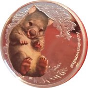 50 Cents - Elizabeth II 4th Portrait - Bush Babies - Wombat, Australia, 2013 reverse image