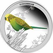 50 Cents - Elizabeth II 4th Portrait - Budgerigar, Australia, 2013 reverse image