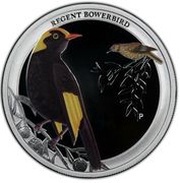 50 Cents - Elizabeth II 4th Portrait - Regent Bowerbird, Australia, 2013 reverse image