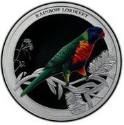 50 Cents - Elizabeth II 4th Portrait - Rainbow Lorikeet, Australia, 2013 reverse image