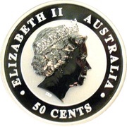 50 Cents - Elizabeth II 4th Portrait - Koala - Silver Bullion Coin obverse image