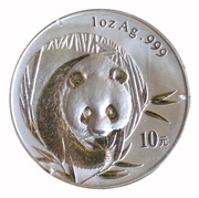 10 Yuan Panda, China, 2003 reverse image