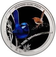 50 Cents - Elizabeth II 4th Portrait - Splendid Fairy-Wren, Australia, 2013 reverse image