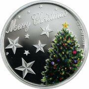 50 Cents - Elizabeth II 4th Portrait - Merry Christmas - Silver, Australia, 2013 reverse image