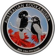 50 Cents - Elizabeth II 4th Portrait - Kookaburra reverse image