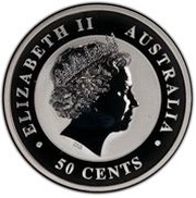 50 Cents - Elizabeth II 4th Portrait - Kangaroo obverse image