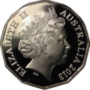 50 Cents - Elizabeth II 4th Portrait - 60th Anniversary of Coronation of Queen Elizabeth II - Silver Proof obverse image