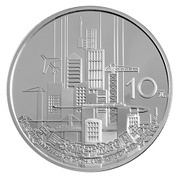 10 Yuan 30th Anniversary of Economic Reforms in China, China, 2008 reverse image