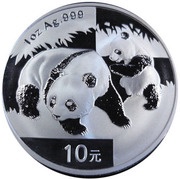 10 Yuan Panda, China, 2008 reverse image
