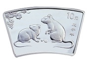 10 Yuan Year of the Rat, China, 2008 reverse image