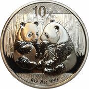 10 Yuan Panda, China, 2009 reverse image