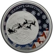 50 Cents - Elizabeth II 4th Portrait - Season's Greetings, Australia, 2014 reverse image