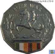 50 Cents - Elizabeth II 4th Portrait - Australians at War - Boer War, Australia, 2014 reverse image