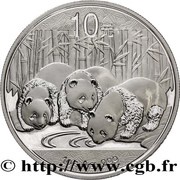 10 Yuan Panda, China, 2013 reverse image