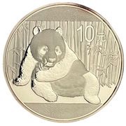 10 Yuan Panda, China, 2015 reverse image