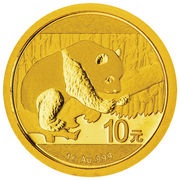 10 Yuan Panda, China, 2016 reverse image