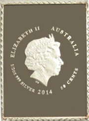 50 Cents - Elizabeth II 4th Portrait - George V - Stamp Shaped obverse image