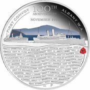 50 Cents - Elizabeth II 4th Portrait - First Convoy, Australia, 2014 reverse image