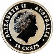 50 Cents - Elizabeth II 4th Portrait - Australian Koala obverse image