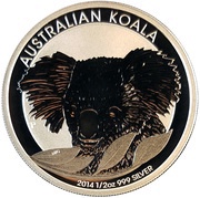 50 Cents - Elizabeth II 4th Portrait - Australian Koala reverse image