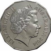 50 Cents - Elizabeth II 4th Portrait - Year of the Horse obverse image