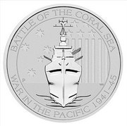 50 Cents - Elizabeth II 4th Portrait - Battle of the Coral Sea, Australia, 2014-2015 reverse image
