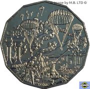 50 Cents - Elizabeth II 4th Portrait - Australians at War - Crete, Australia, 2015 reverse image