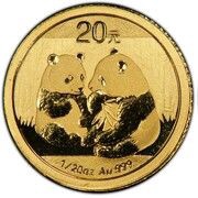 20 Yuan Panda, China, 2009 reverse image