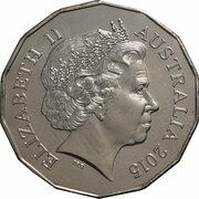 50 Cents - Elizabeth II 4th Portrait - Year of the Goat obverse image