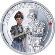 50 Cents - Elizabeth II 4th Portrait - 1915 Billies for Troops, Australia, 2015 reverse image