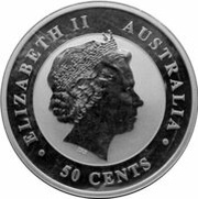 50 Cents - Elizabeth II 4th Portrait - Australian Koala obverse image