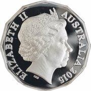 50 Cents - Elizabeth II 4th Portrait - Royal Baby, Silver Proof obverse image