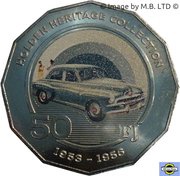 50 Cents - Elizabeth II 4th Portrait - 02 - Holden FJ, Australia, 2016 reverse image