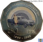 50 Cents - Elizabeth II 4th Portrait - 06 - Holden EH, Australia, 2016 reverse image