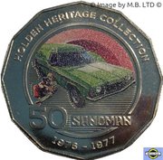 50 Cents - Elizabeth II 4th Portrait - 09 - Holden HX Sandman, Australia, 2016 reverse image